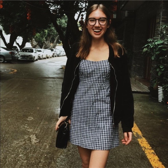 Brandy Melville Karla Gingham Plaid Mini Dress - Picture 3 of 12